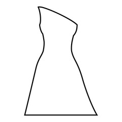 Dress icon vector. frock illustration sign. Fashion symbol or logo.