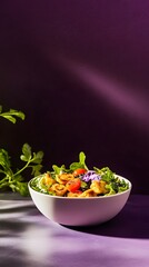 Green mix with sauteed tempeh, cherry tomatoes, and soy sauce dressing.