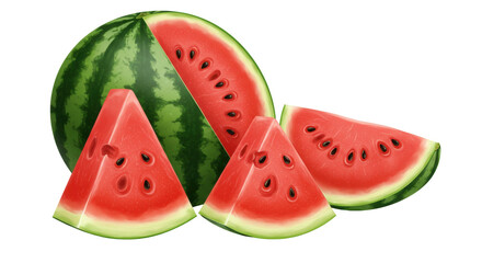 Isolated Watermelon Slices