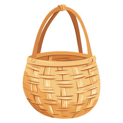 Woven bag illustration texture basket vector