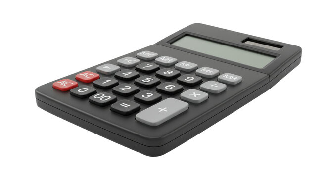 Isolated Black Calculator