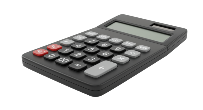 Isolated Black Calculator