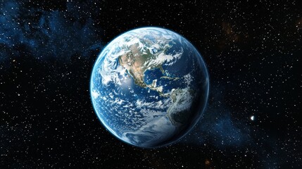 Obraz premium view of planet earth floating in space