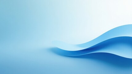 Abstract Blue Paper Wave Design Serene, Elegant, and Minimalist Background for Presentations, Websites, and Marketing Materials