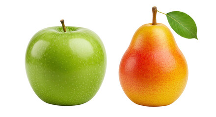 Isolated Apple and Pear