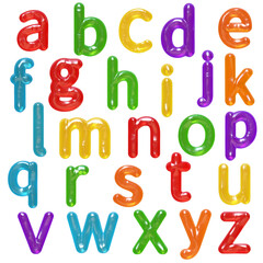 3D Jelly Gummy Lowercase Alphabet Fun & Playful Letters