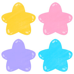 Colorful Star Cartoon illustration