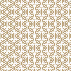 麻の葉文様の背景素材 スウォッチ対応 ゴールド