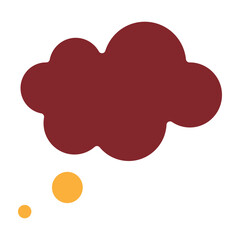 Thought Bubble Vector Glyph Two Colors Icon Design