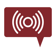 Live Chat Vector Glyph Two Colors Icon Design