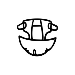 シンプルな紙おむつのイラスト素材