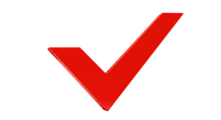 Isolated Red Check Mark Sign
