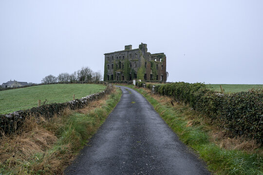 Tyrone House, Old ruined house, Tyrone, Co. Galway, Ireland