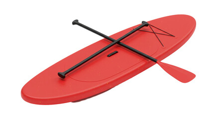 Isolated Paddle Board
