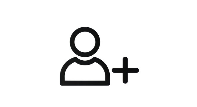 Isolated Add Contact Icon