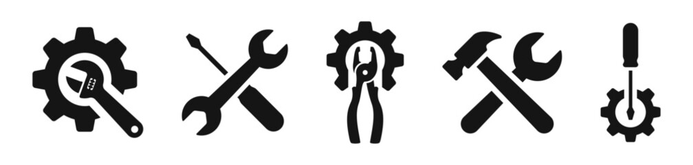 Tool icon set. Working tools. Tool kit icons. Working Tools icons