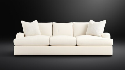 Elegant Off White Sofa with Cushions Perfect for Modern Living Room Decor