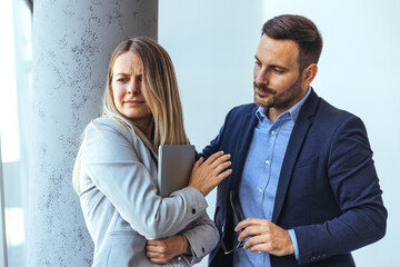 Colleagues Interact in a Modern Office Setting with Varied Emotions