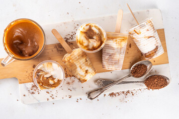 Dalgona coffee popsicle ice cream