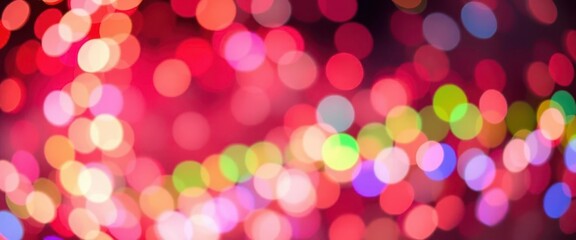 Shimmering, abstract bokeh lights in festive colors, creating a celebratory mood, holiday, shimmer
