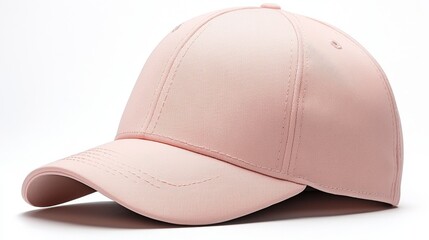 Fototapeta premium Stylish Pink Baseball Cap A Fashionable Headwear Accessory