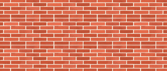 Brick wall background, red brick texture seamless pattern