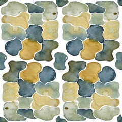 watercolor abstract, pattern, square, cube