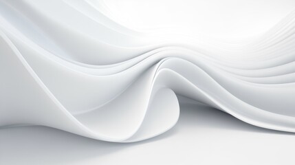 Abstract curved dynamic white background