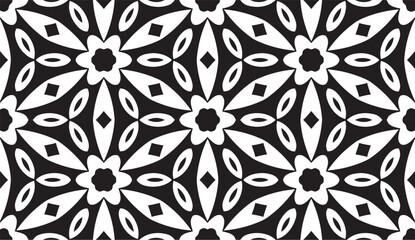Seamless Black and White Motifs