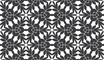 Seamless Black and White Motifs