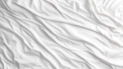 Obraz premium White bedding sheets background Messy bed concept