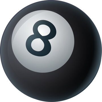recommend clip art: A pool billiards ball isolated icon illustration