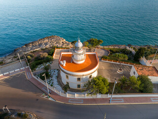 Faro de Oropesa del Mar en Castellon, Comunidad Valenciana