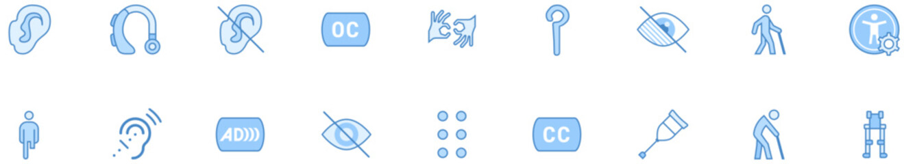 Set of Disability icons