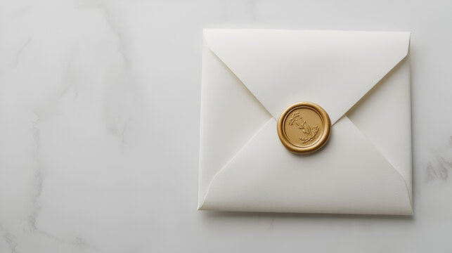 Elegant invitation sealed with a golden emblem, conveying sophistication and anticipation for a special event.