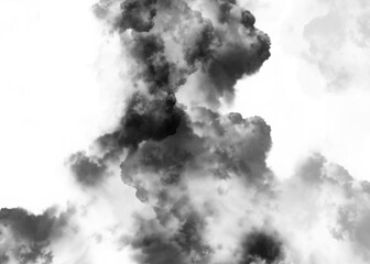 black smog or air pollution isolated on transparency background