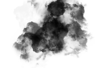 bad smoke and air pollution isolated on transparency background