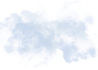 blue sky and fluffy cloud isolated on transparency background