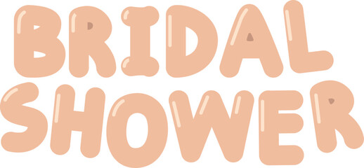 Bridal shower decorative lettering garland