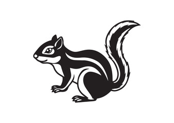 Chipmunk silhouette Vector