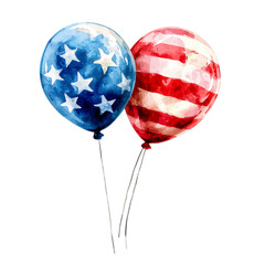 Patriotic balloons american flag july fourth partyisolated on transparent  background png