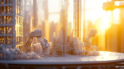 Innovative Cityscape Concept: Architectural Design with advanced Technology element