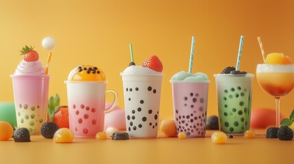  National Bubble Tea Day, illustration