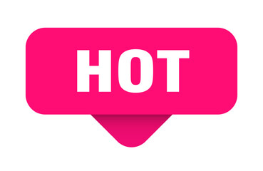 hot sticker. hot sign on transparent background