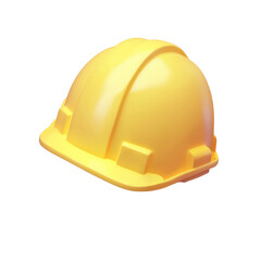 Fototapeta premium Yellow construction helmet icon isolated on a transparent background