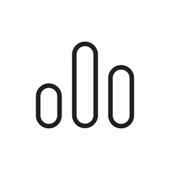 Obraz premium Chart statistics bars icon vector sign