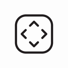 Fototapeta premium Expand full screen arrows icon vector sign