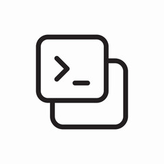 Terminal code window icon vector sign