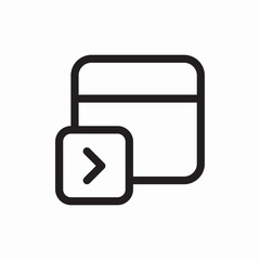 Window browser tab icon vector sign