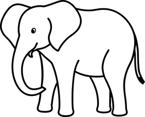 elephant sketch white background
